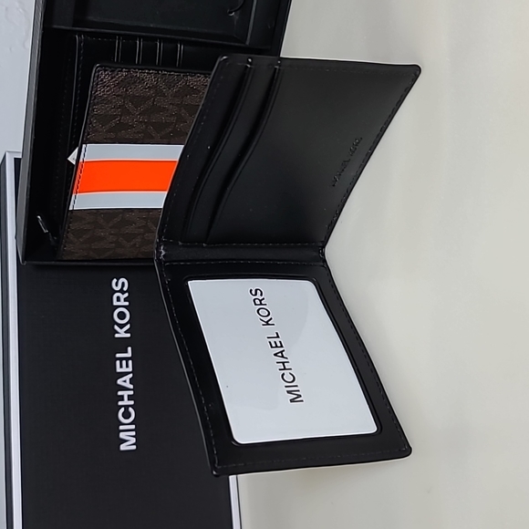 Michael Kors Men's 3 in 1 Wallet Box Set BROWN - Picture 3 of 7